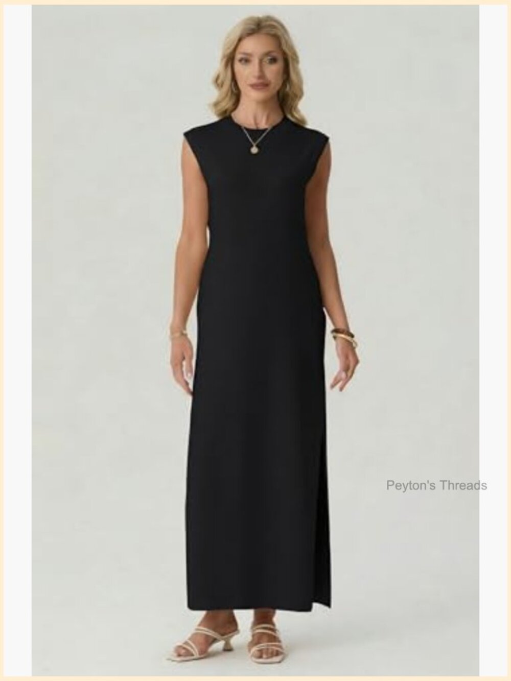 Anti-Pilling Shift Sweater Maxi Dress with Pockets - Picture 6 of 7